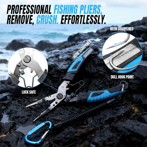Fishing Gear Full Fishing kit Include Fishing Rod and Reel Combo (Blue Fishing Combo With Fishing Rod Holder)