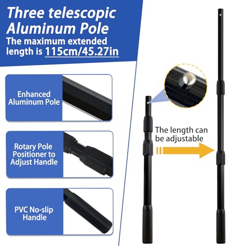 Telescoping Rubber Fishing Net with Handle 64"