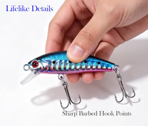 3D Eyes Artificial Crankbait Fishing Lures Kit Jerkbaits for Bass Lures