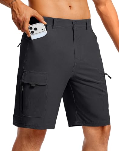 Men's Hiking Cargo Shorts 9" Lightweight Quick Dry 6 Pockets