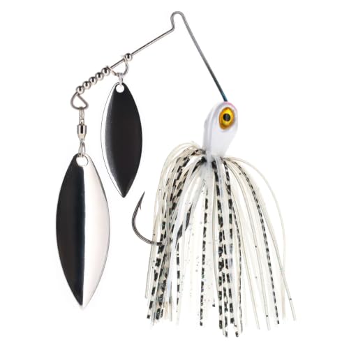 Spinner Bait Compact Profile Fishing Lure with Flash and Vibration for Bass