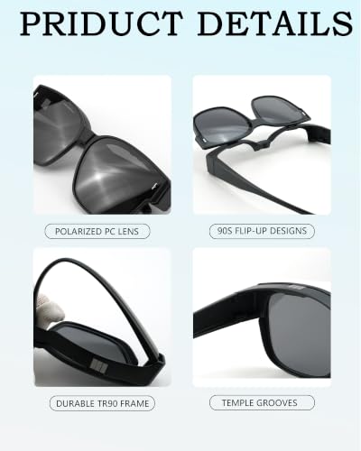 Oversized Sunglasses Over Glasses Polarized UV400 Outdoor Shades