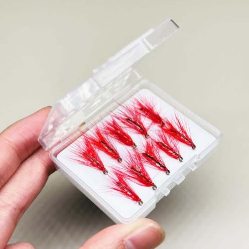 10Pieces Fly Fishing Flies Lure Artificial Insects Winged Caddis (Red)