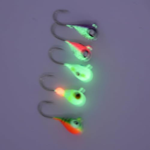 Ice Fishing Jig Set (5-Piece Variety / 4MM, 1/25 OZ)