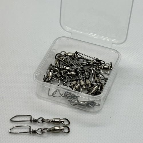 Ball Bearing Swivels with Coastlock Snap Fishing Swivel Made in Japan (#1 (66lb) 20pcs)