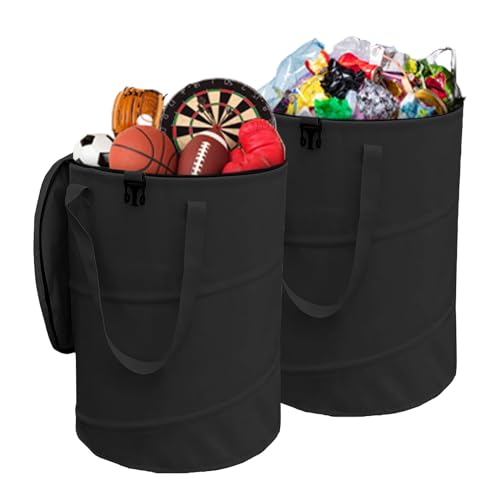Pop up Camping Trash can with lid