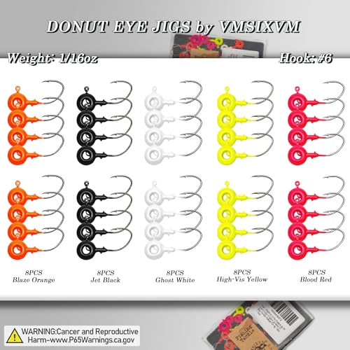 Crappie Jig Heads with Scent Holder (1/16oz - 40 Pcs)