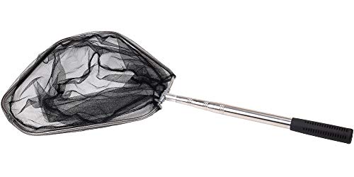 Fishing Landing Net with Telescoping Pole (D: Strong Stainless Handle, 48" Full)