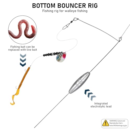5 Pack Bottom Bouncer for Walleye Rigs Trolling Fishing Weight (Silver / 3oz-5PCS)