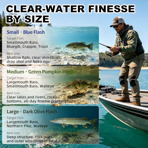 Sea Urchin Baits for Bass Fishing (Blue Flash/Green Pumpkin Pepper/Dark Olive Flash)