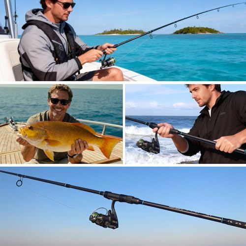 Surf Spinning Fishing Rod 9' (A-Black-10'0")
