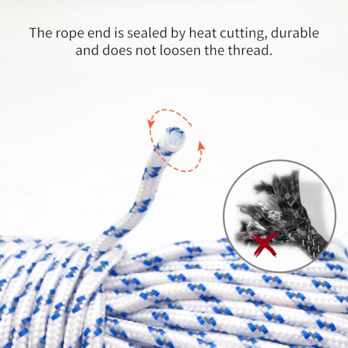 6mm Marine Floating Rope High (White / 33FT-10M)