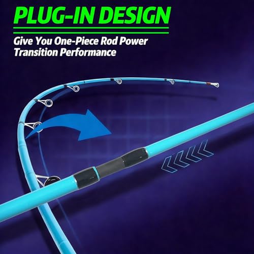 7’ Spinning Fishing Rod with 2 Tips (A-JHLSZB-7'0")