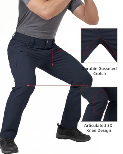 Men's Tactical Pants Ripstop Cargo Hiking Work Pants Dark Blue M (Medium / Dark Blue)