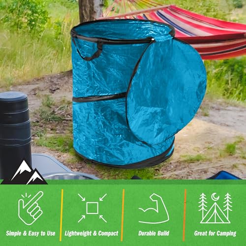 Pop Up Collapsible Trash Can (Blue / 44-Gallon)