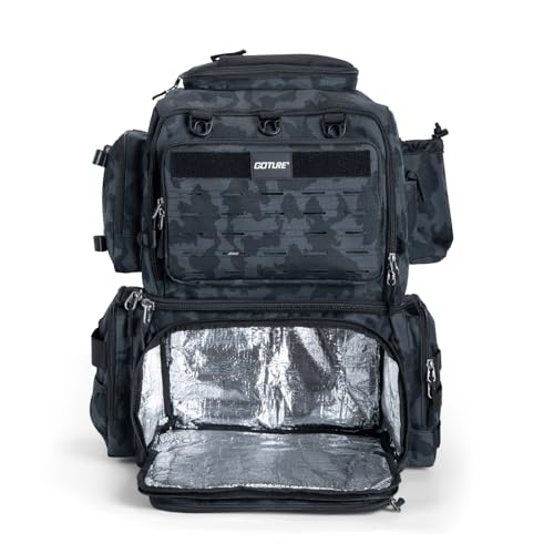 Fishing Tackle Backpack with Cooler (53L Camo)