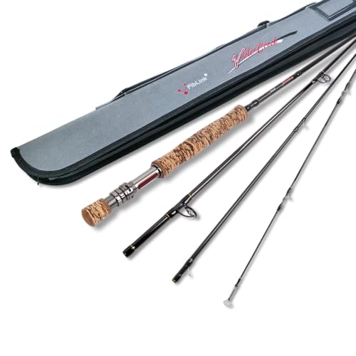 Fly Fishing Rod 4 Piece Travel Fly Rod with Fishing Case (Size:9'-7/8WT-4sec-M.F)