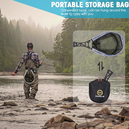 Fly Fishing Net (L-GREY)