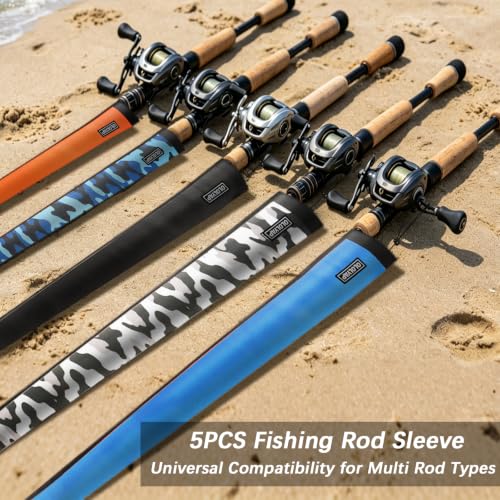 5PCS Fishing Rod Protective Sleeve (58'')