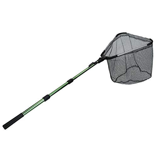 Fishing Landing Net with Telescoping Pole Handle (F: Super Strong Aluminum Handle, 61" Full)
