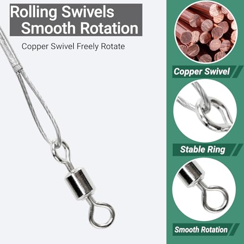 High Strength Fishing Leaders Steel Heavy Duty Fishing Leader Wire Line Stainless Wire Leaders Saltwater White Nickel