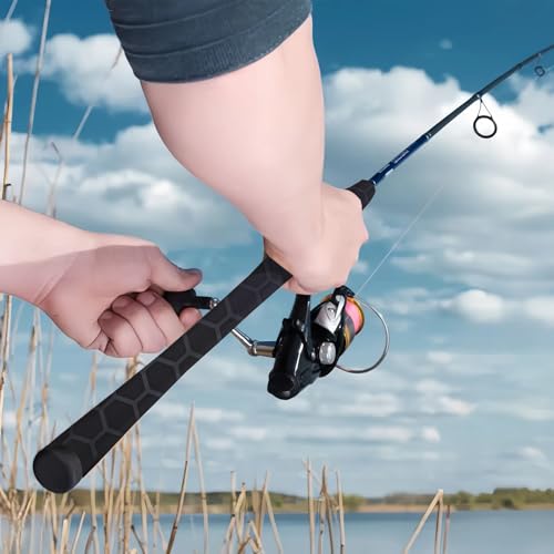 Honeycomb Pattern Heat Shrink Tubing for Fishing Rod Handle (25mm dia. x 5.25 ft long / Black)