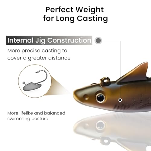 6 pcs Sharkita Jig Head Soft Fishing Lures