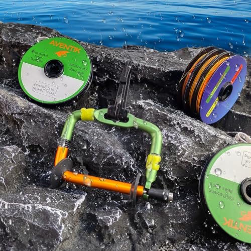 Fly Fishing Tippet Holder with Line Cutter (Matt green + Matt orange color / Tippet Holder With 2 Cutters)