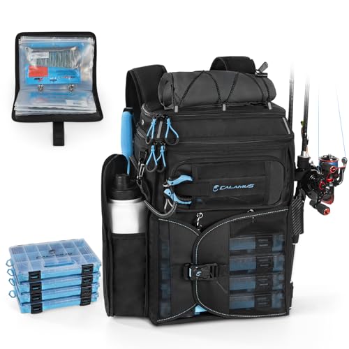 GearMaster Fishing Tackle Backpack with Bait Binder