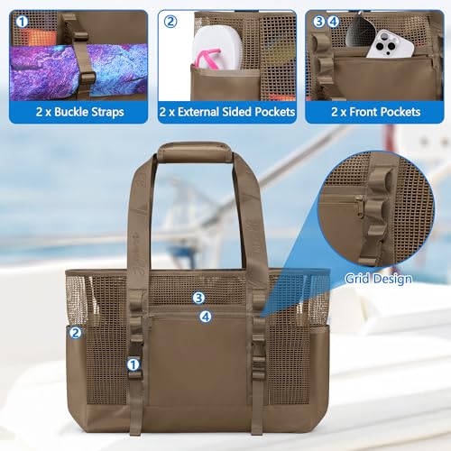 Mesh Boat Gear Bag (Brown)