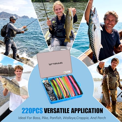 Fishing Lures (220PCS Wacky Worm Fishing Lure Kit)