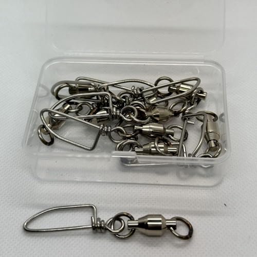 Ball Bearing Swivels with Coastlock Snap Fishing Swivel Made in Japan (#7 (396lb) 10pcs)