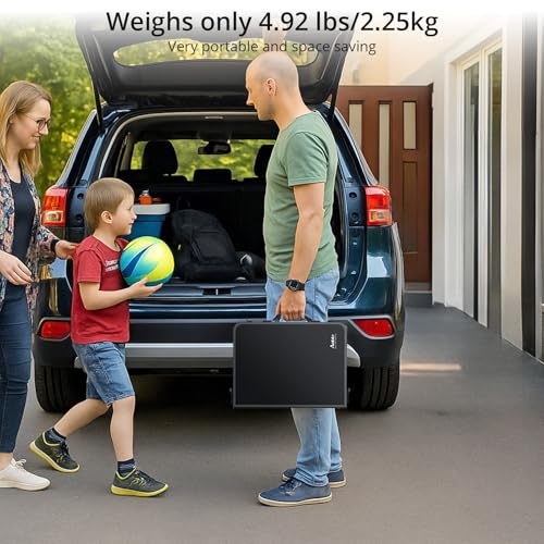 2ft Folding Camping Table (Pure Black / 24" x 16" x 26.3")