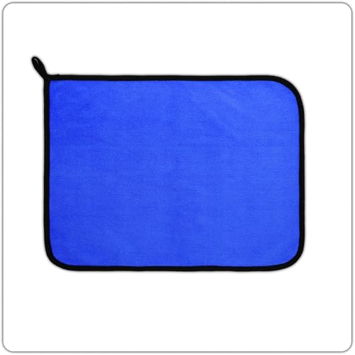 9 Pack Blue Fishing Towels with Clips & Zinger Retractors (9pcs-blue)