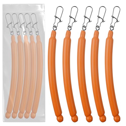 Dragging Weights for Catfishing Tolling Drifting No Snag Sinkers Slip Stick Drag Weights Bottom Search Snagless Catfish Sinker Fishing Weights Catfishing Tackle Gear (Orange-5pcs / 2OZ)