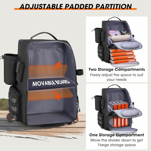 Fishing Backpack 40L Tackle Backpack with Rod Holders & Cooler