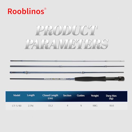 ROOBLINOS 9ft Fly Fishing Rod (PERSEVERANCE-905 / 9ft)