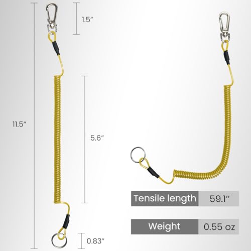 6 pcs Fishing Coiled Lanyards