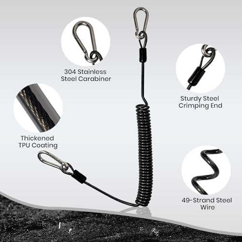 2 pcs Retractable Coiled Lanyards