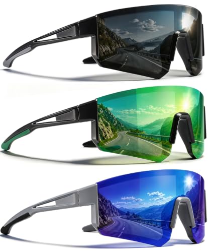 3 Pack Polarized Sports Sunglasses UV400
