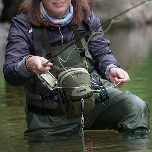 Fly Fishing Chest Pack Tackle Bag with Adjustable Neck&Waist Strap