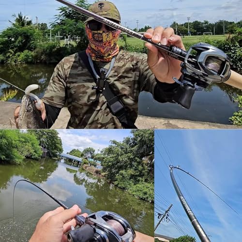 PURELURE ACUTEVIOLET Bass Fishing Rod Spinning Baitcasting Rod 6'6''