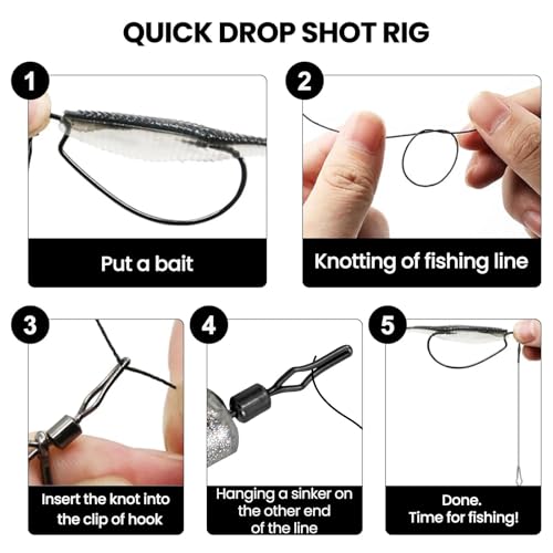 30 60Pcs Swivel Drop Shot Hooks Kit