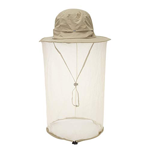 Mosquito Net Hat Safari Hat UPF 50+ Sun Protection Boonie Hats for Men with Neck Flap Fishing Hiking Hat for Men