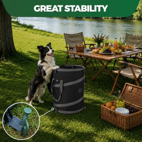 Pop Up Trash Bin with Removable Divider