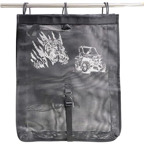 Universal ATV UTV Trash Sack Storage Bag Trash Sack Mesh Large Trash Bag Boat Trash Bag Portable Boat Trash Can Sandbar RV or Camping (Universal ATV UTV Trash Sack Storage Bag)