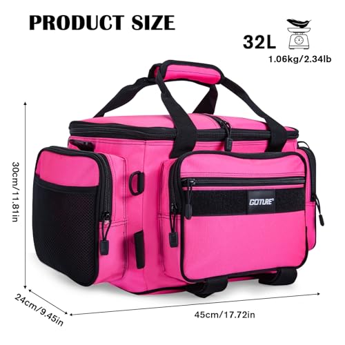 Fishing Tackle Bag (A3:Pink(Without Trays-17.72"x11.81"x9.45") / Medium)