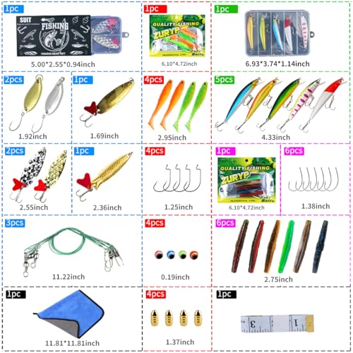 Fishing Gift Tackle Box Lures (Birthday Gift Fishing Gear Gift Box)
