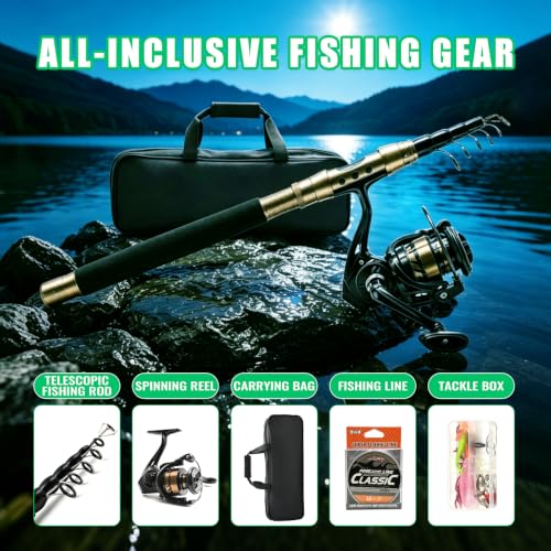 Fishing Rod and Reel Combo (Brown / 1.8M/5.9FT)