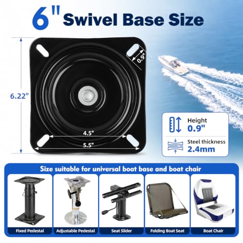 2Pcs Boat Seat Swivel Mount